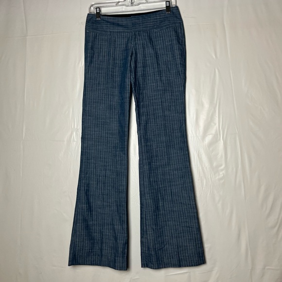 Twenty one women formal dress blue white‎ striped trousers pants size 24 - Picture 1 of 10